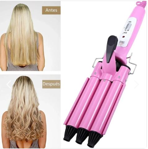 Pinza Rizadora Para Cabello 3 Tubos